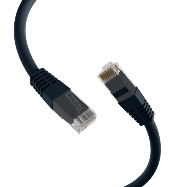 RJ45 Patchkabel Cat.5e U/UTP PVC -- CCA schwarz 25m