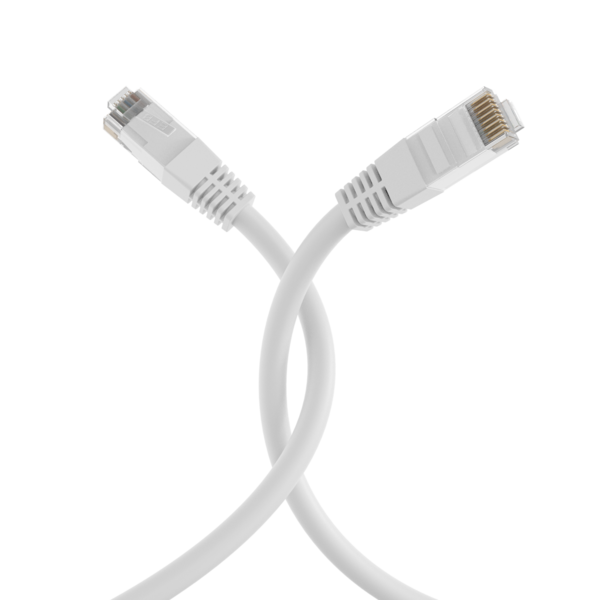 RJ45 Patchkabel Cat.5e U/UTP PVC, CCA weiß 1,5m