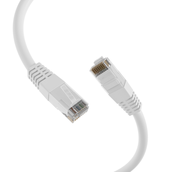 RJ45 Patchkabel Cat.5e U/UTP PVC, CCA weiß 7,5m