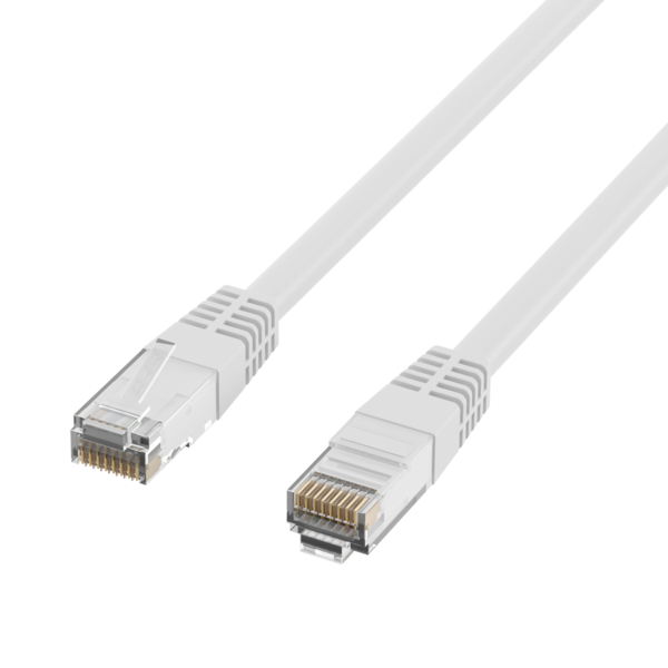 RJ45 Patchkabel Cat.5e U/UTP PVC, CCA weiß 7,5m