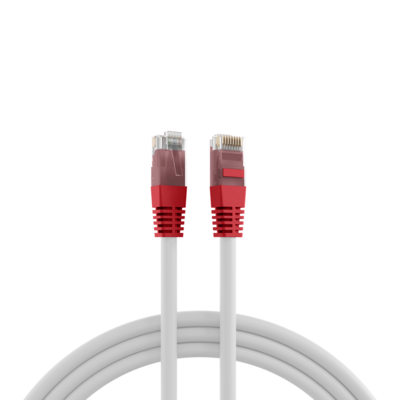 RJ45 Patchkabel Cat.5e U/UTP PVC -- Tlle rot CCA crossed grau 7,5m