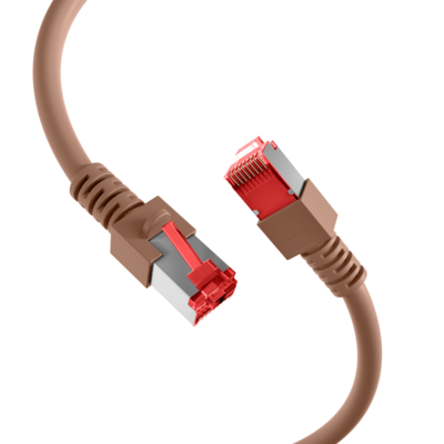 RJ45 Patchkabel Cat.6 S/FTP LSZH -- braun 0,5m