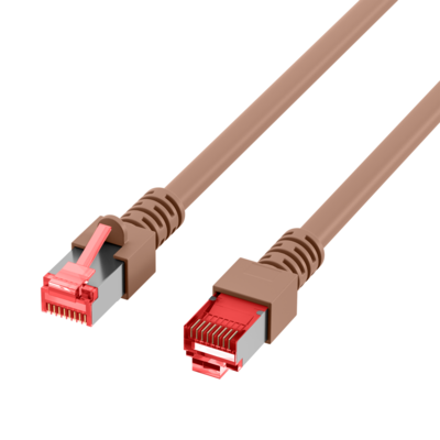 RJ45 Patchkabel Cat.6 S/FTP LSZH -- braun 0,5m