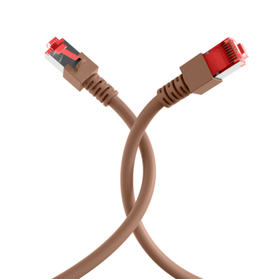 RJ45 Patchkabel Cat.6 S/FTP LSZH -- braun 0,5m