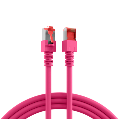 RJ45 Patchkabel Cat.6 S/FTP LSZH -- magenta 0,25m