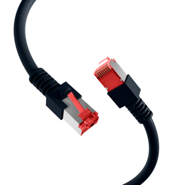 RJ45 Patchkabel Cat.6 S/FTP LSZH -- schwarz 1m