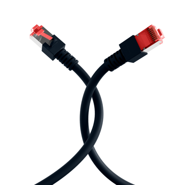 RJ45 Patchkabel Cat.6 S/FTP LSZH -- schwarz 1m