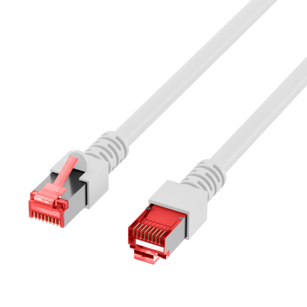 RJ45 Patchkabel Cat.6 S/FTP LSZH -- weiß 0,25m