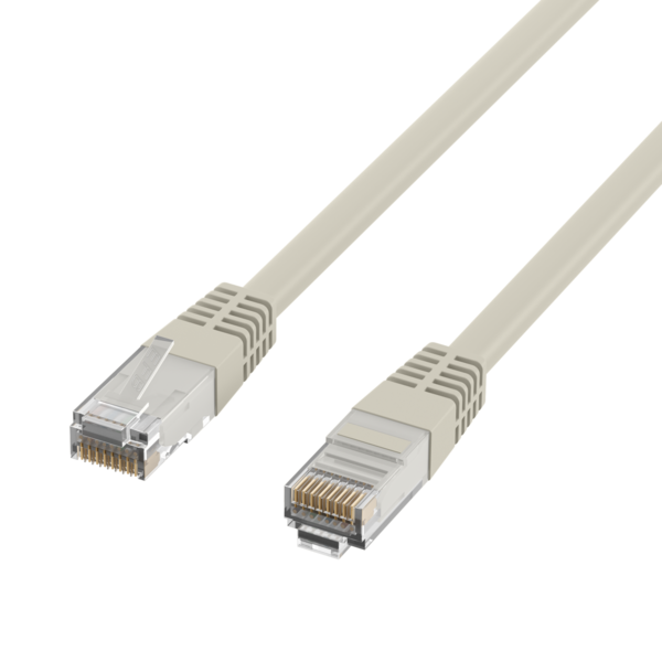 RJ45 Patchkabel Cat.6 U/UTP PVC -- CCA grau 1m