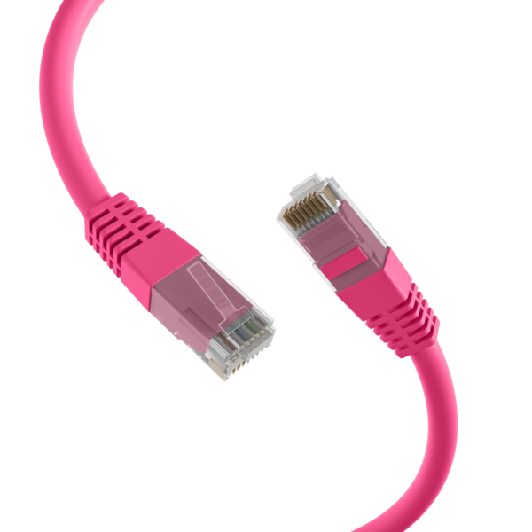 RJ45 Patchkabel Cat.6 U/UTP PVC, CCA magenta 30m