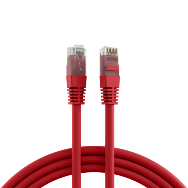 RJ45 Patchkabel Cat.6 U/UTP PVC, CCA rot 15m