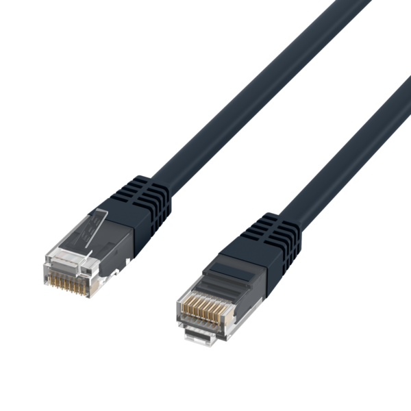 RJ45 Patchkabel Cat.6 U/UTP PVC -- CCA schwarz 1m