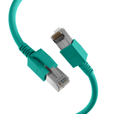 RJ45 Patchkabel Cat.6A S/FTP FRNC -- VC LED grün 0,5m