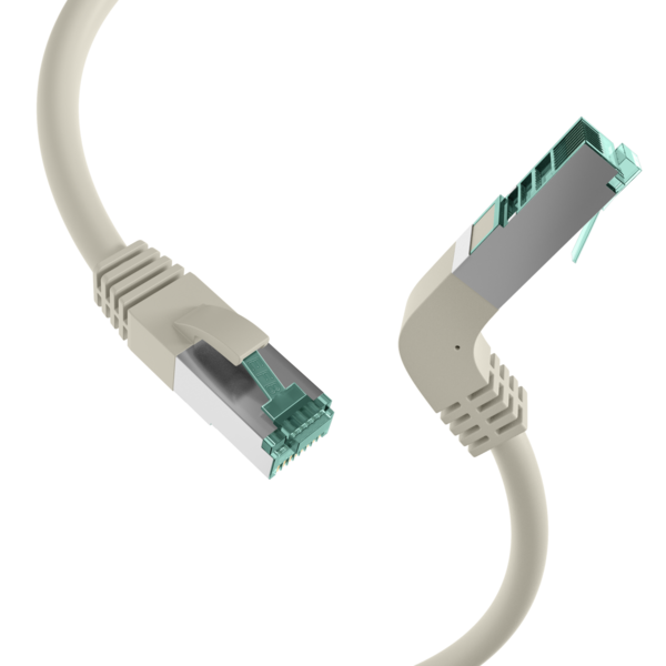 RJ45 Patchkabel Cat.6A S/FTP LSZH -- 1x90° grau 1m