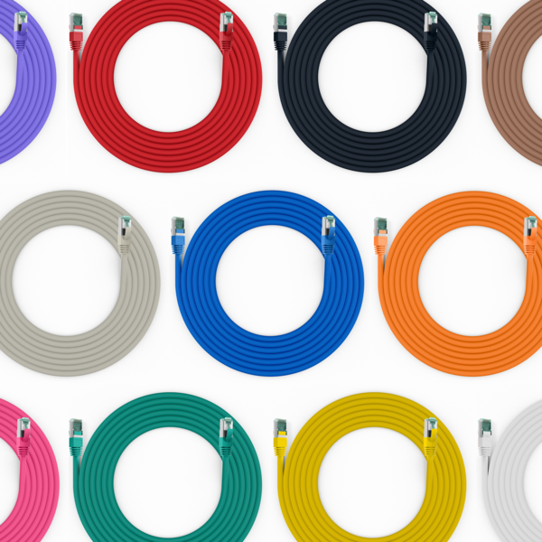 RJ45 Patchkabel Cat.6A S/FTP LSZH -- blau 0,15m