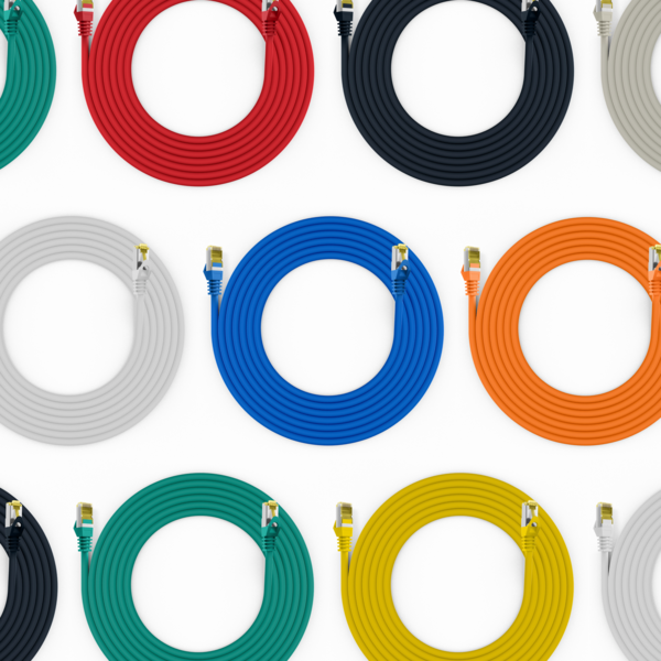 RJ45 Patchkabel Cat.6A S/FTP LSZH -- Cat.7 Rohkabel blau 25m