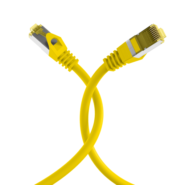 RJ45 Patchkabel Cat.6A S/FTP LSZH -- Cat.7 Rohkabel gelb 0,25m