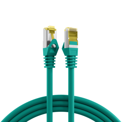 RJ45 Patchkabel Cat.6A S/FTP LSZH -- Cat.7 Rohkabel grün 1m