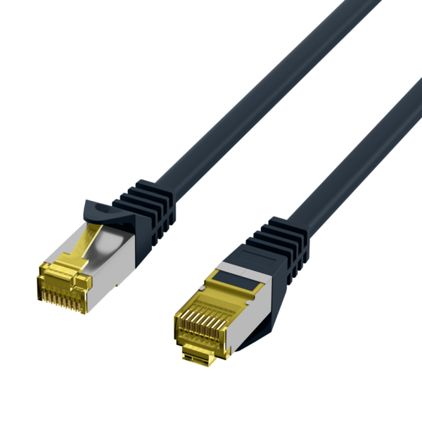 RJ45 Patchkabel Cat.6A S/FTP LSZH -- Cat.7 Rohkabel schwarz 25m