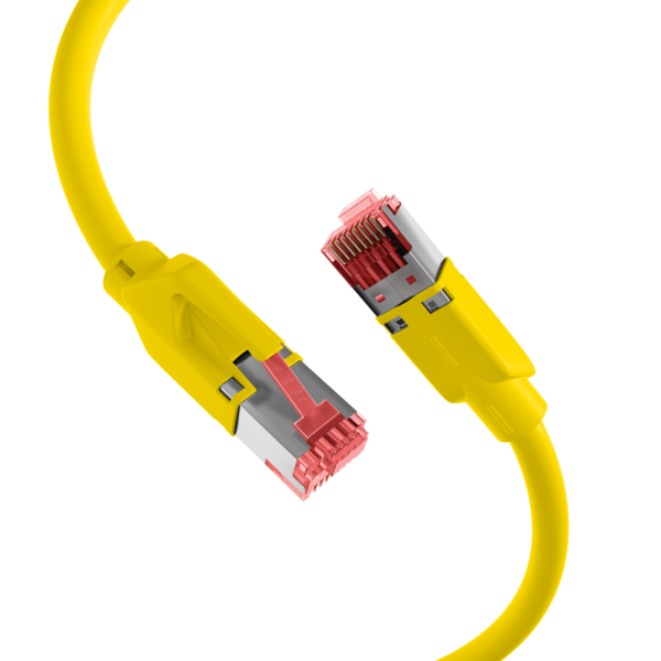 RJ45 Patchkabel Cat.6A S/FTP LSZH  -- Dätwyler 7702 TM21 gelb 0,5m