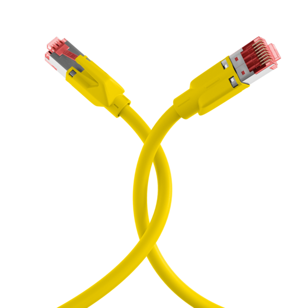 RJ45 Patchkabel Cat.6A S/FTP LSZH  -- Dätwyler 7702 TM21 gelb 0,5m