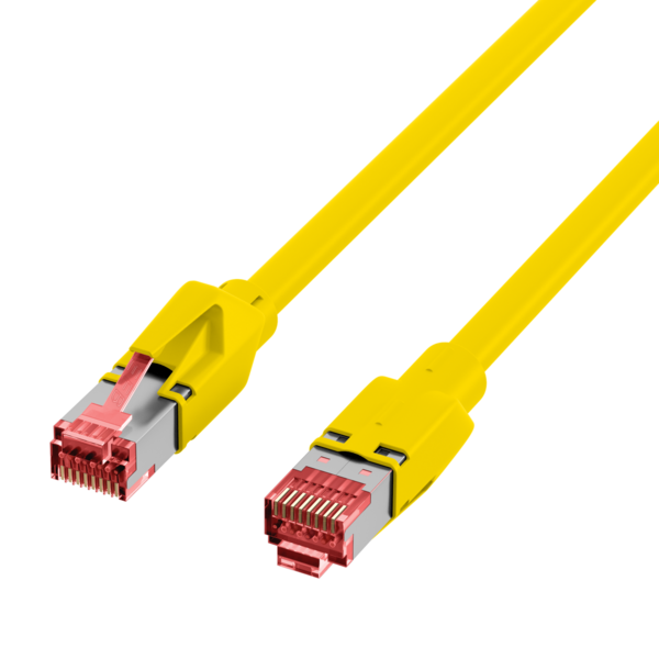 RJ45 Patchkabel Cat.6A S/FTP LSZH  -- Dätwyler 7702 TM21 gelb 15m