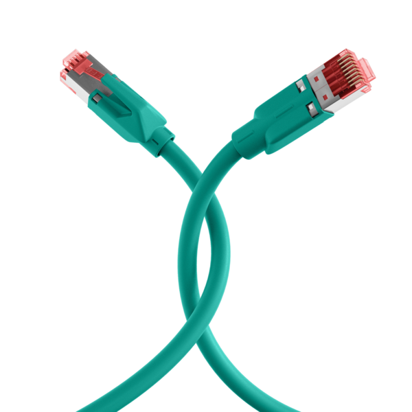 RJ45 Patchkabel Cat.6A S/FTP LSZH  -- Dätwyler 7702 TM21 grün 30m