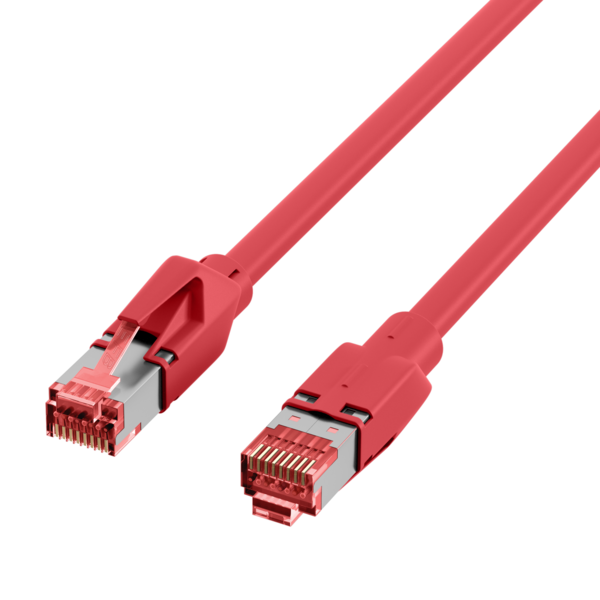 RJ45 Patchkabel Cat.6A S/FTP LSZH  -- Dätwyler 7702 TM21 rot 2m