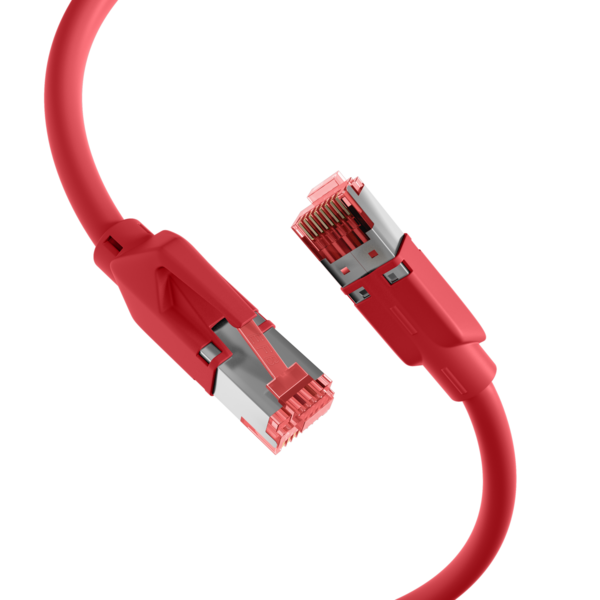 RJ45 Patchkabel Cat.6A S/FTP LSZH -- Draka UC900 TM21 rot 0,25m