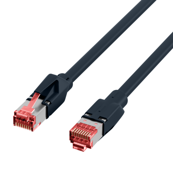 RJ45 Patchkabel Cat.6A S/FTP LSZH -- Draka UC900 TM21 schwarz 0,15m