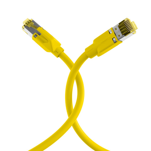 RJ45 Patchkabel Cat.6A S/FTP LSZH -- Draka UC900 TM31 gelb 0,25m
