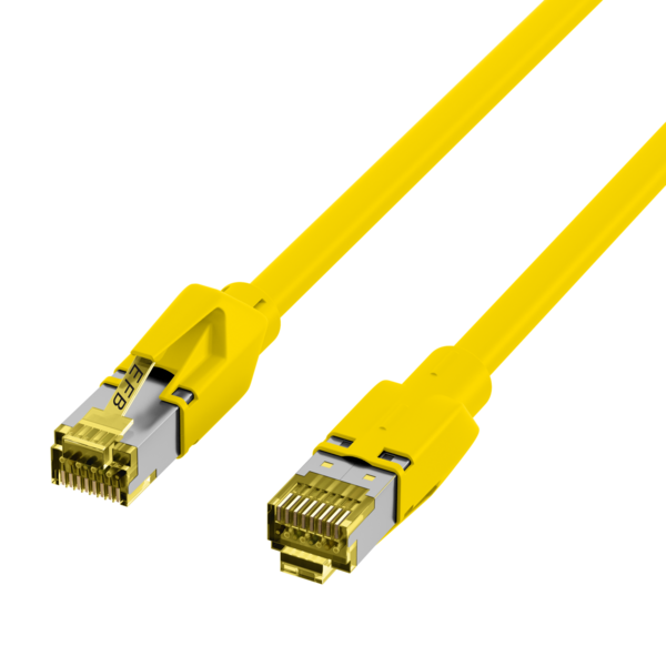 RJ45 Patchkabel Cat.6A S/FTP LSZH -- Draka UC900 TM31 gelb 15m