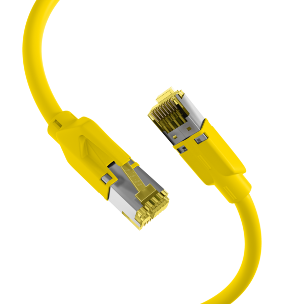 RJ45 Patchkabel Cat.6A S/FTP LSZH -- Draka UC900 TM31 gelb 1m