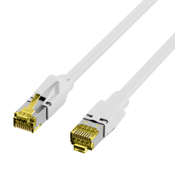 RJ45 Patchkabel Cat.6A S/FTP LSZH -- Draka UC900 TM31 weiß 3m