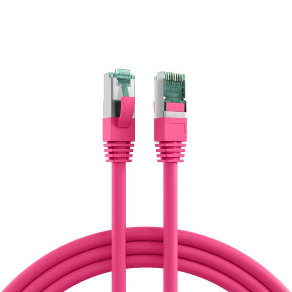 RJ45 Patchkabel Cat.6A S/FTP LSZH -- magenta 0,15m