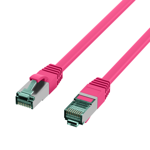 RJ45 Patchkabel Cat.6A S/FTP LSZH -- magenta 10m
