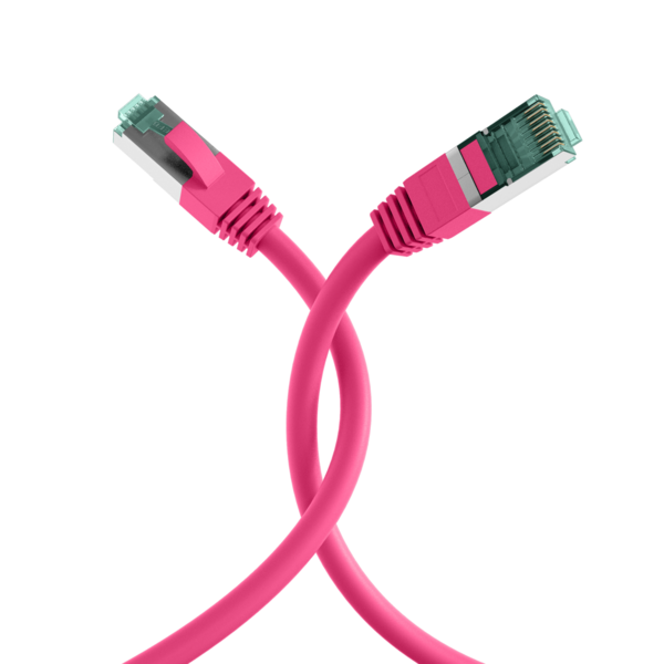 RJ45 Patchkabel Cat.6A S/FTP LSZH -- magenta 10m