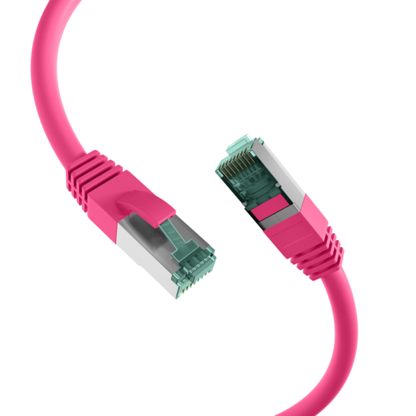 RJ45 Patchkabel Cat.6A S/FTP LSZH -- magenta 5m