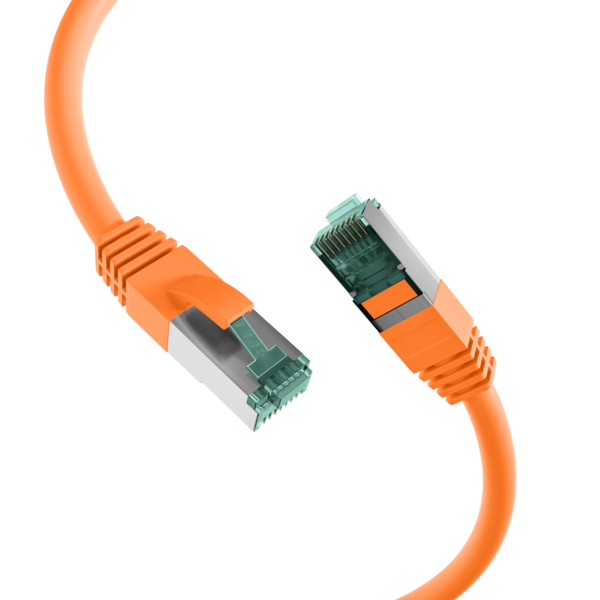 RJ45 Patchkabel Cat.6A S/FTP LSZH -- orange 0,15m