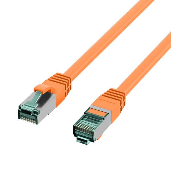 RJ45 Patchkabel Cat.6A S/FTP LSZH -- orange 0,15m