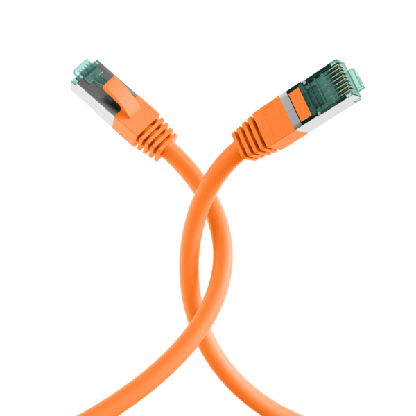 RJ45 Patchkabel Cat.6A S/FTP LSZH -- orange 0,15m