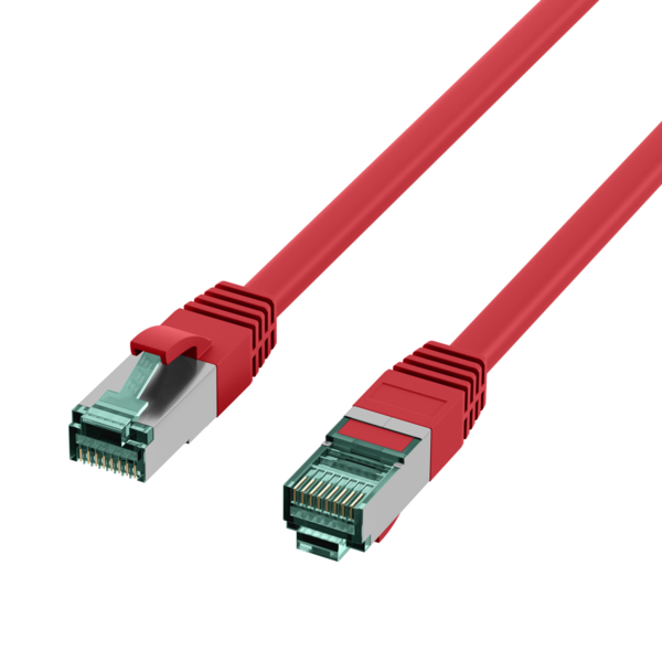 RJ45 Patchkabel Cat.6A S/FTP LSZH -- rot 25m