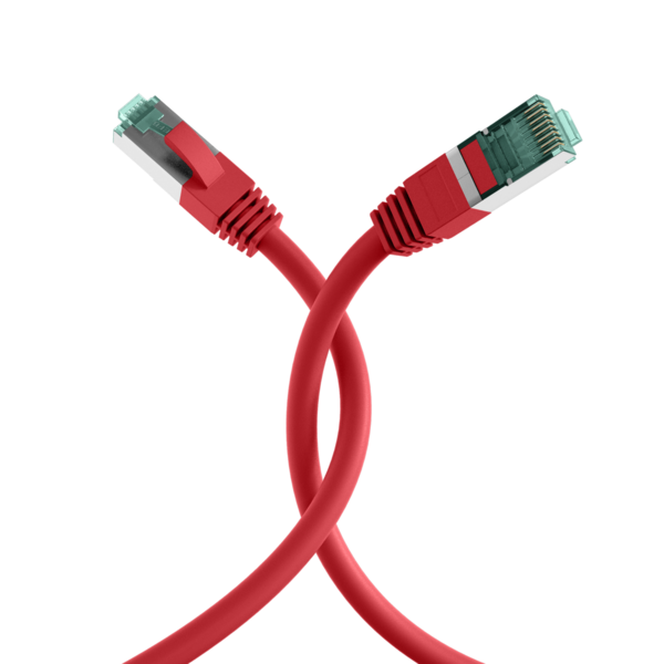 RJ45 Patchkabel Cat.6A S/FTP LSZH -- rot 25m