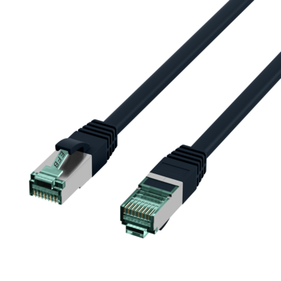 RJ45 Patchkabel Cat.6A S/FTP LSZH -- schwarz 0,5m