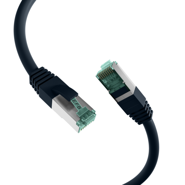 RJ45 Patchkabel Cat.6A S/FTP LSZH -- schwarz 1,5m