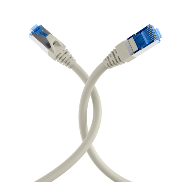 RJ45 Patchkabel Cat.6A S/FTP PVC -- UL grau 15m