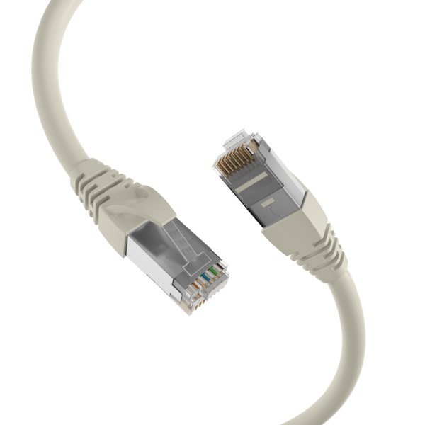 RJ45 Patchkabel Cat.6A S/FTP PVC -- UL grau 20m