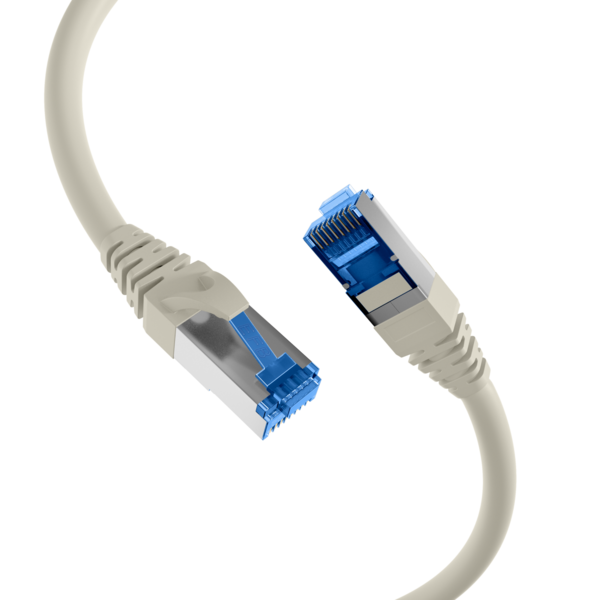 RJ45 Patchkabel Cat.6A S/FTP PVC -- UL grau 2m