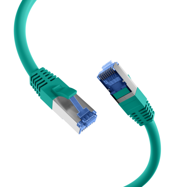 RJ45 Patchkabel Cat.6A S/FTP TPE -- Cat.7 Rohkabel superflex grün 2m