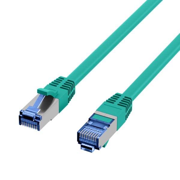 RJ45 Patchkabel Cat.6A S/FTP TPE -- Cat.7 Rohkabel superflex grün 2m